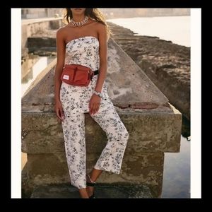 Free people this is love strapless tunic pant set